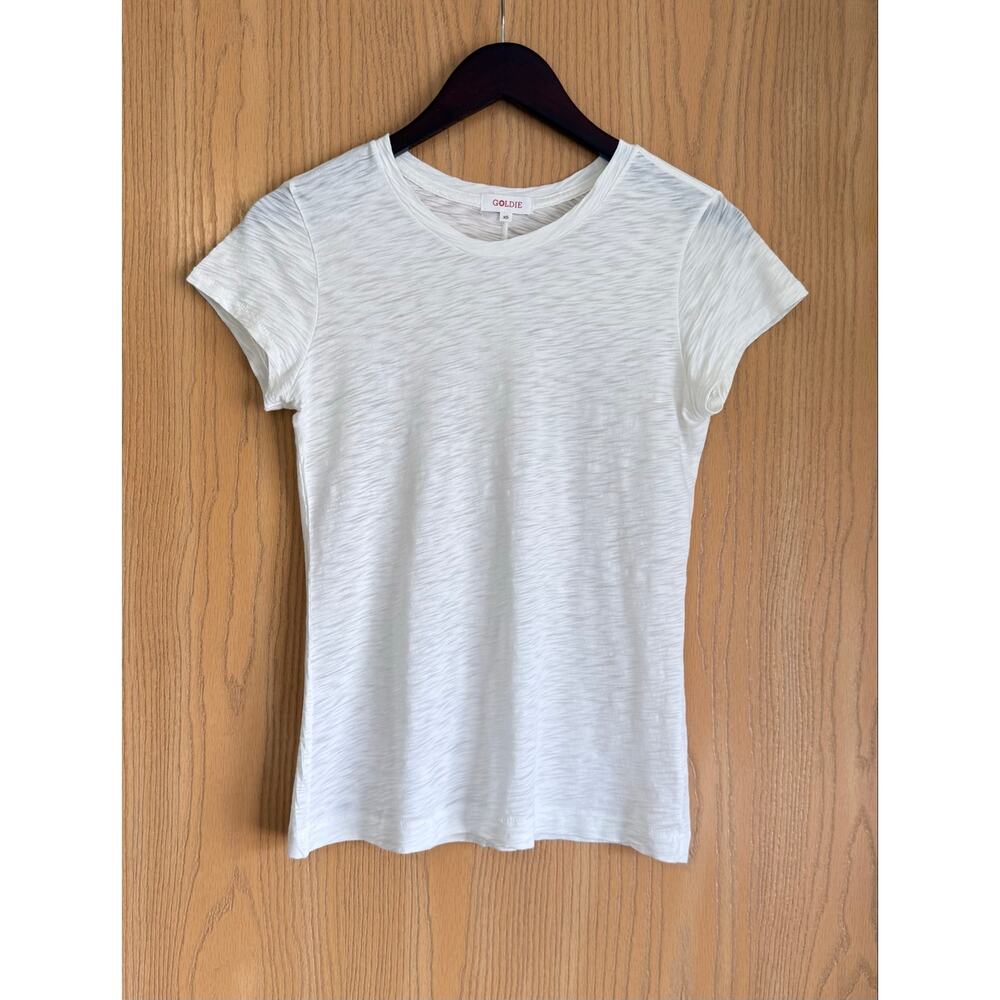 Goldie | Women’s XS | White Slub Signature Slub Boy Tee | Lightweight Semi Sheer